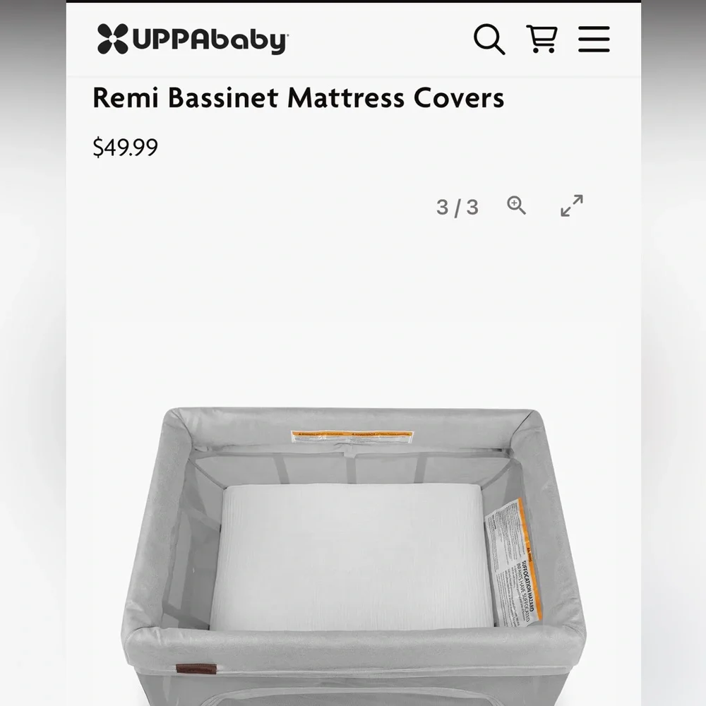 Uppababy Remi sheets White Bassinet Mattress Covers uppa